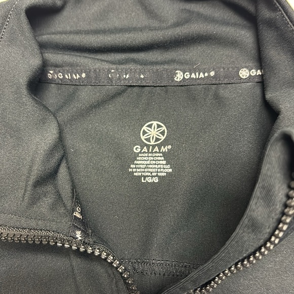 Women’s GAIAM full zip black athletic jacket size L - Picture 2 of 8